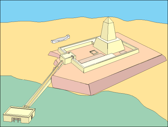 reconstruction of the sun temple of Niuserre