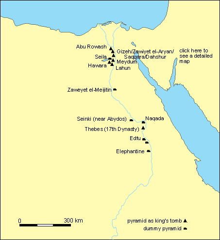 Pyramids in Egypt (Old and Middle Kingdom). for a detailed map of the 